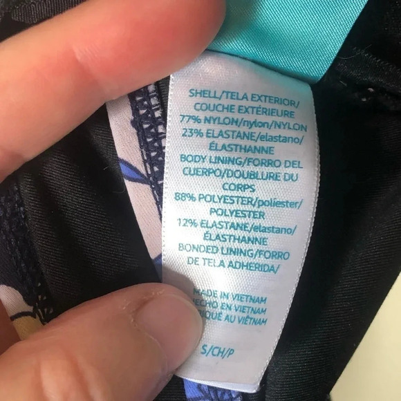 Coastal Blue Structured Floral Bikini Top Small - Picture 4 of 6